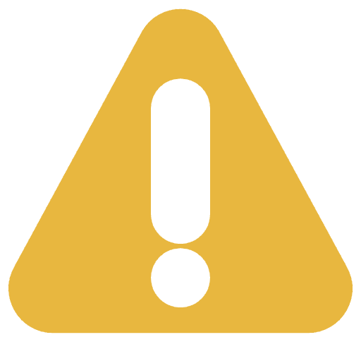warning (1) A yellow triangle with an exclamation point in the middle.